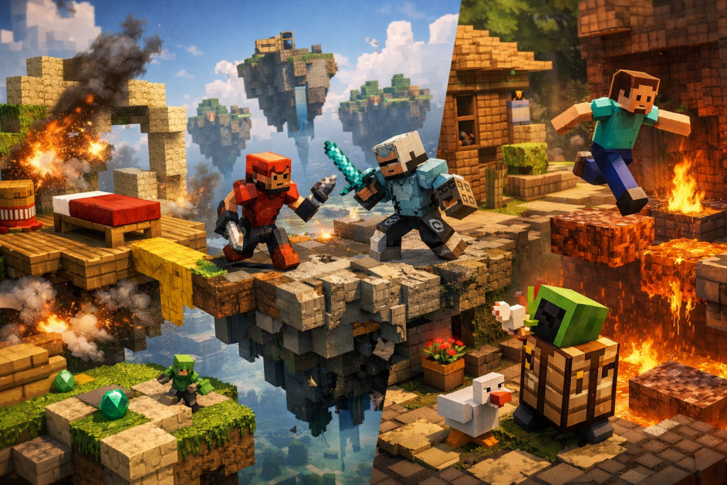 Quick Match Game Modes That Are Dominating Minecraft Right Now